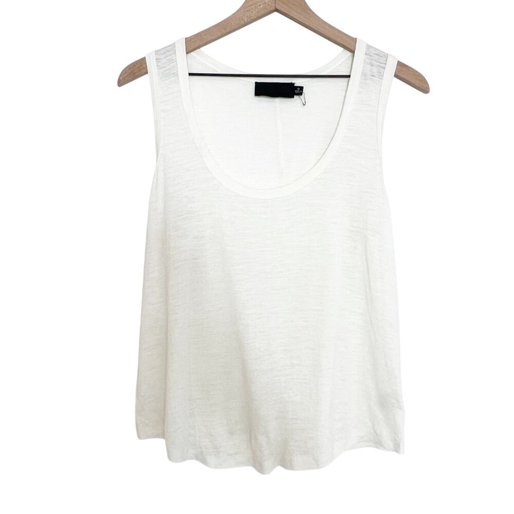 Line & Dot Cream White Women Size Medium Tank NWOT